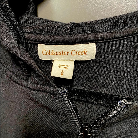 Cold water creek black hoodie sweater S - Picture 2 of 3